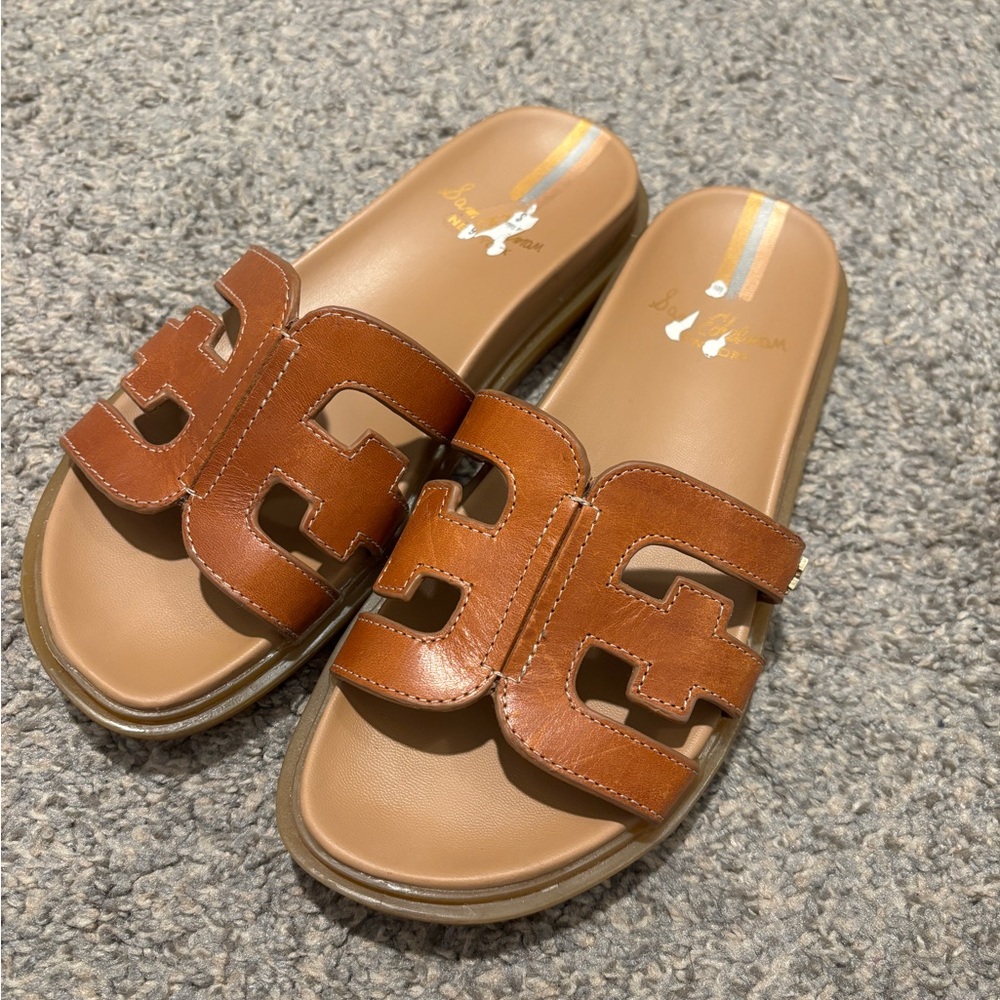 Sam Edelman Valeri Slide Sandal in Saddle Leather